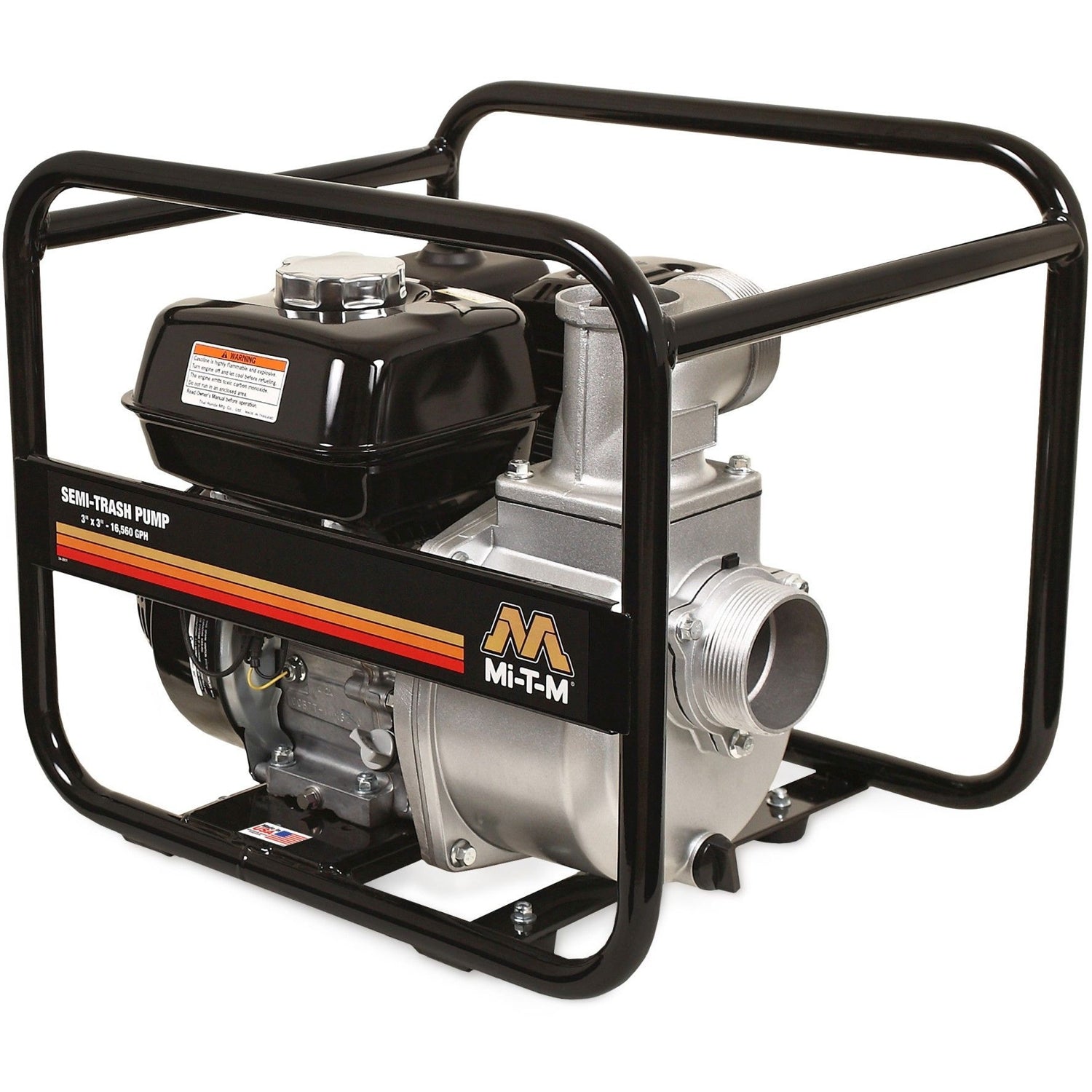 Mi-T-M WTP-S03-1MGH 3-Inch Semi-Trash Water Pump