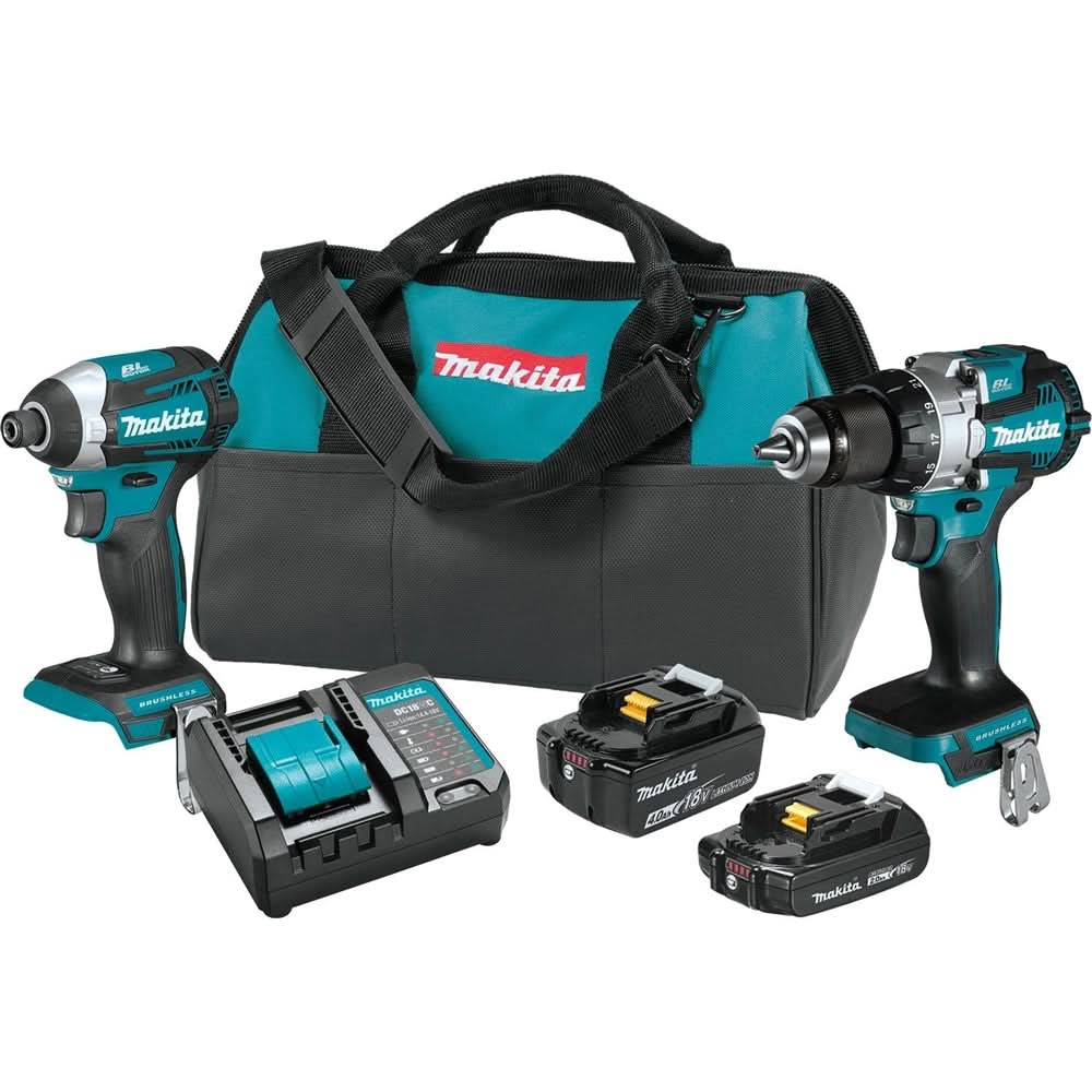 Makita XT296SMR 18V LXT Lithium-Ion Brushless Cordless 2-Pc. Combo