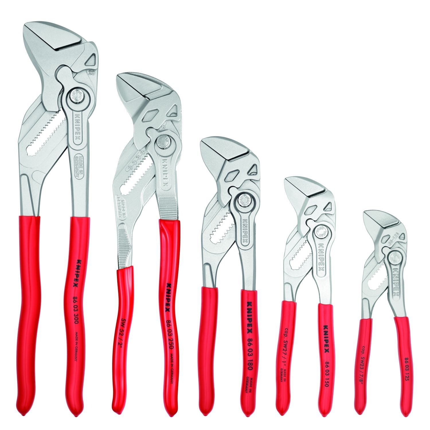 Knipex 00 19 55 S4 5 Pc Pliers Wrench Set in Tool Roll