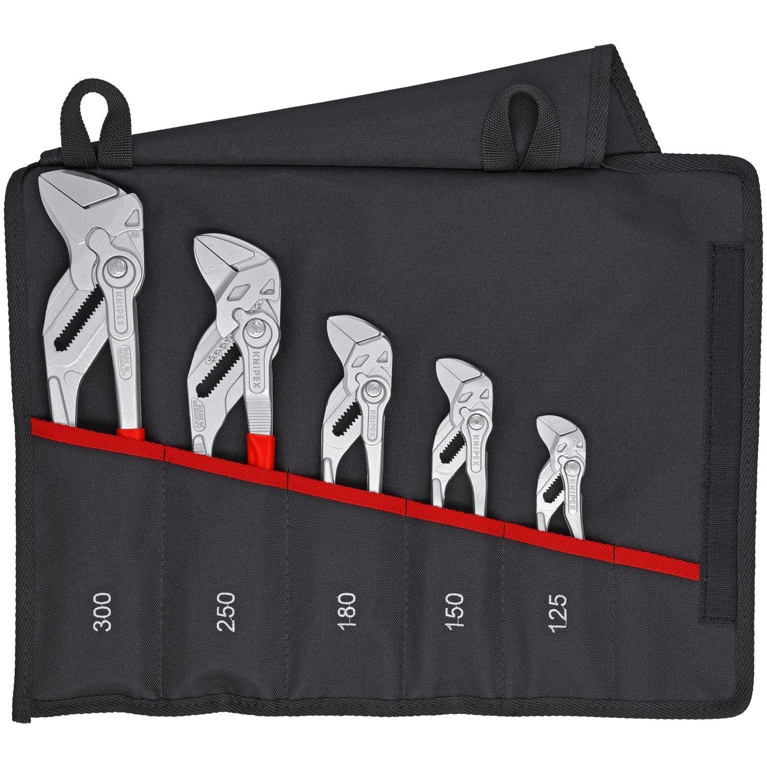 Knipex 00 19 55 S4 5 Pc Pliers Wrench Set in Tool Roll
