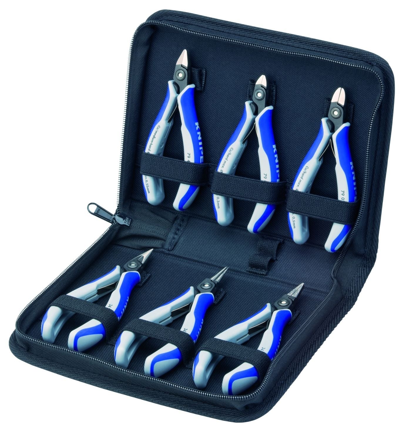 Knipex 00 20 16 7 Pc Electronics Pliers Set in Zipper Pouch