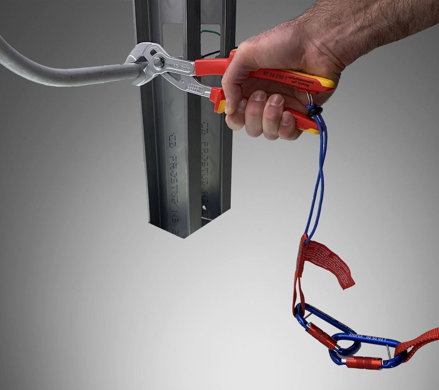 Knipex 00 50 05 T BKA Tool Tethering Lanyard with Captive Eye Carabiner