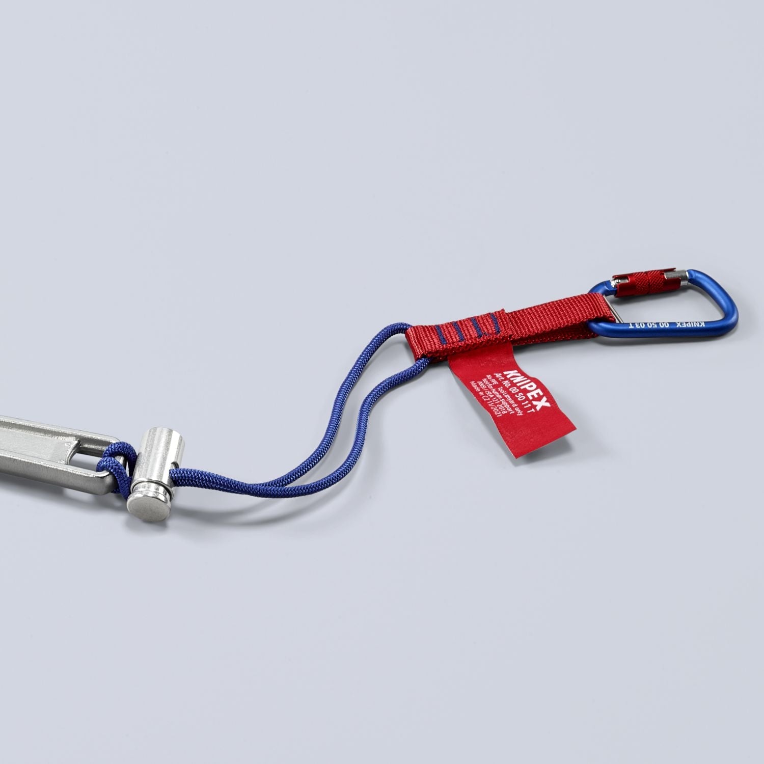Knipex 00 50 13 T BKA 18" Tool Tethering Adaptor Straps with Captive Eye Carabiner up to 13 lbs.