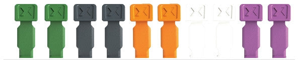 Knipex 00 61 10 02 SBA 10-Piece KNIPEXTEND ColorCoded Clips Set, (Green, Dark Gray, Orange, White, Violet)