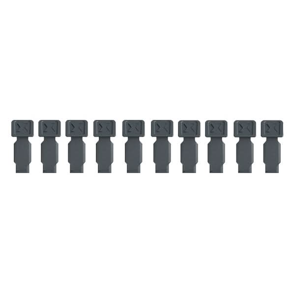 Knipex 00 61 10 CA SBA 10-Piece KNIPEXTEND ColorCoded Clips Set, Dark Gray