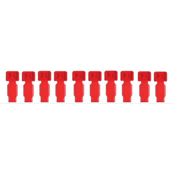 Knipex 00 61 10 CR SBA 10-Piece KNIPEXTEND ColorCoded Clips Set, Red