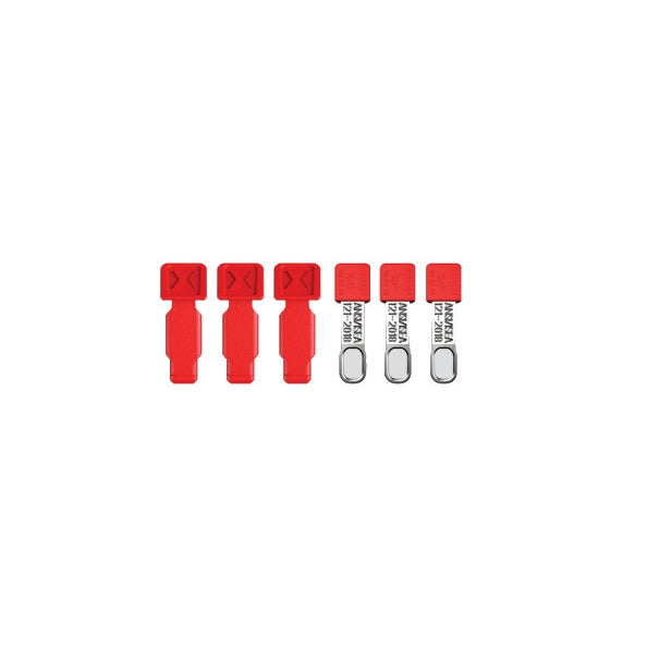 Knipex 00 63 06TCR SBA 6-Piece KNIPEXTEND ColorCoded and TetheredTool Clips Set, Red
