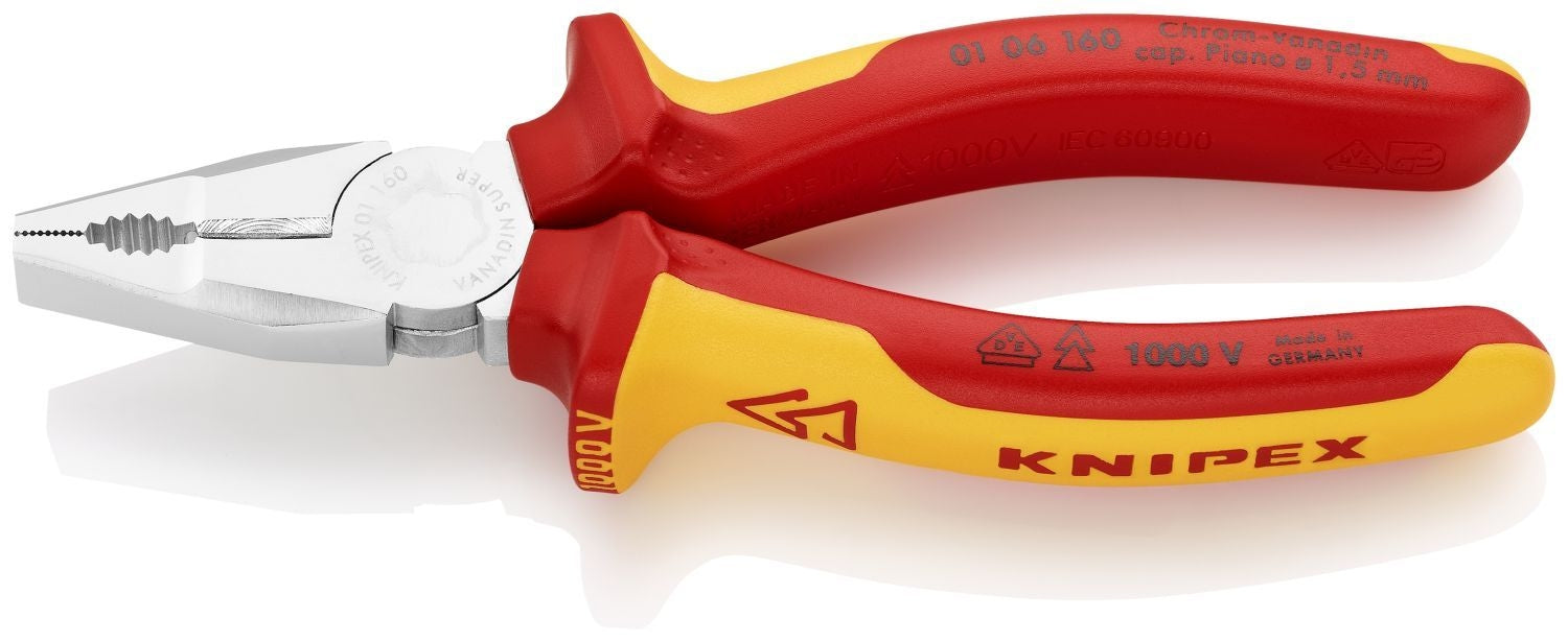 Knipex 01 06 160 Combination Pliers-1000V Insulated