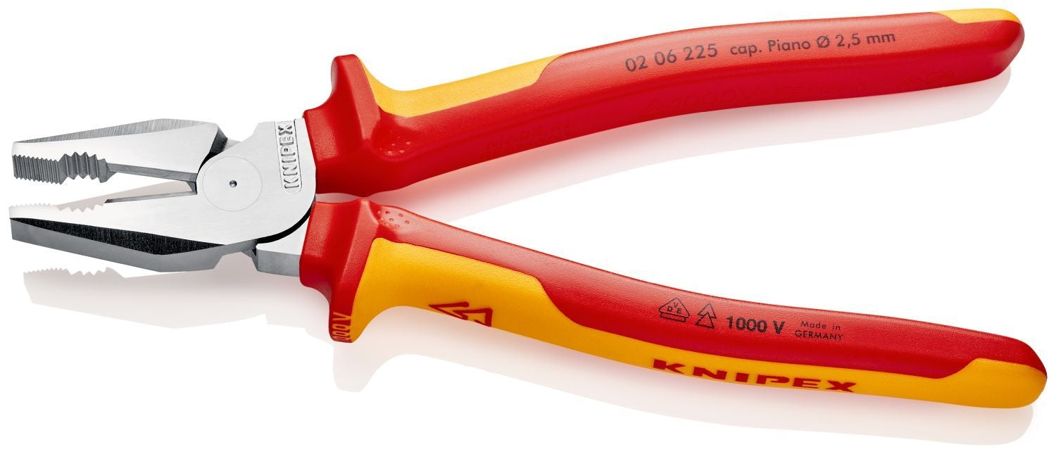 Knipex 02 06 225 High Leverage Combination Pliers-1000V Insulated