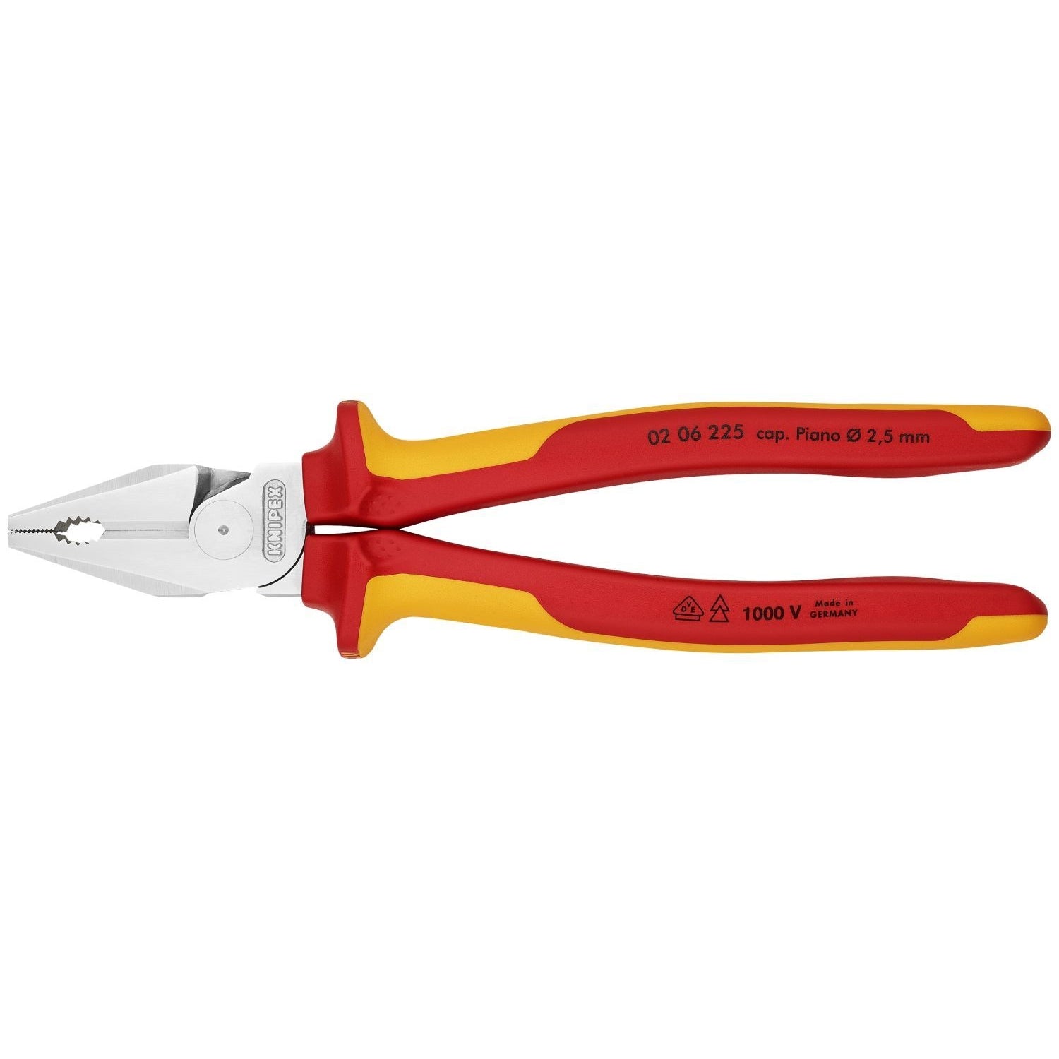 Knipex 02 06 225 High Leverage Combination Pliers-1000V Insulated