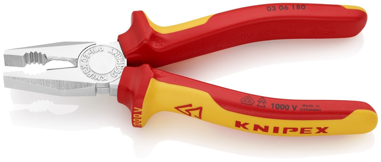 Knipex 03 06 180 Combination Pliers-1000V Insulated