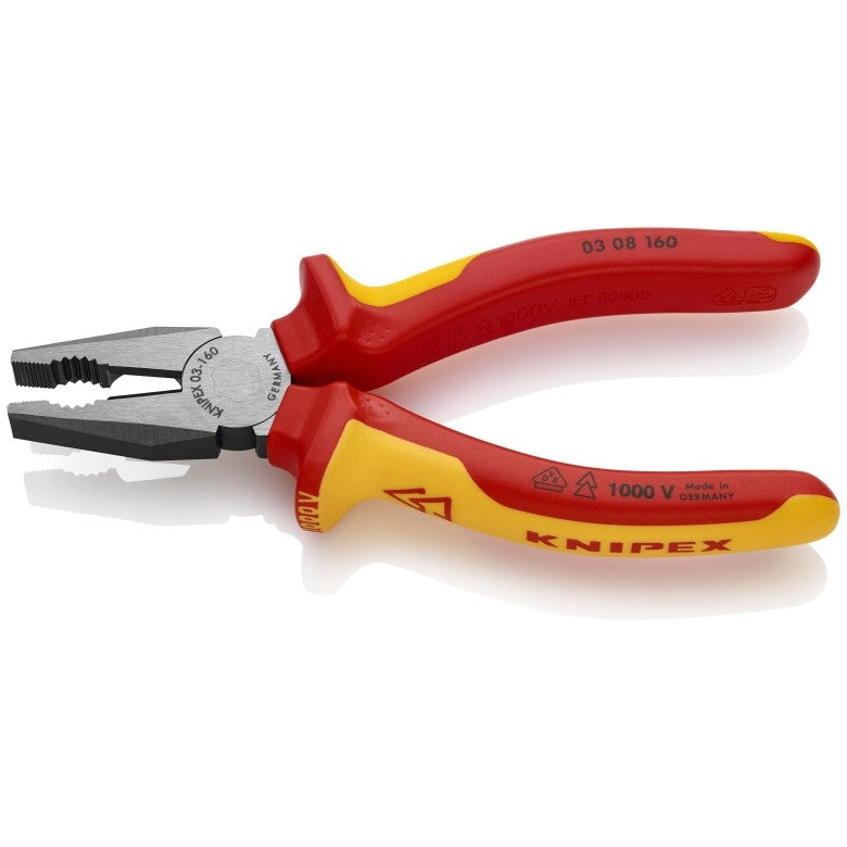 Knipex 03 08 160 SBA 6 1/4" Combination Pliers-1000V Insulated