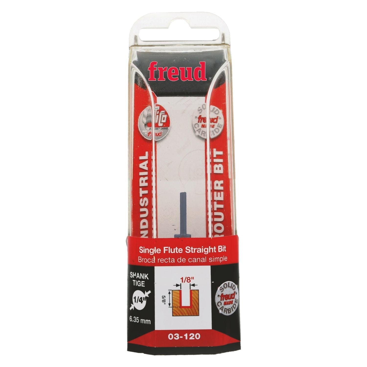 Freud 03-120 1/8-Inch Single Flute Straight Router Bit