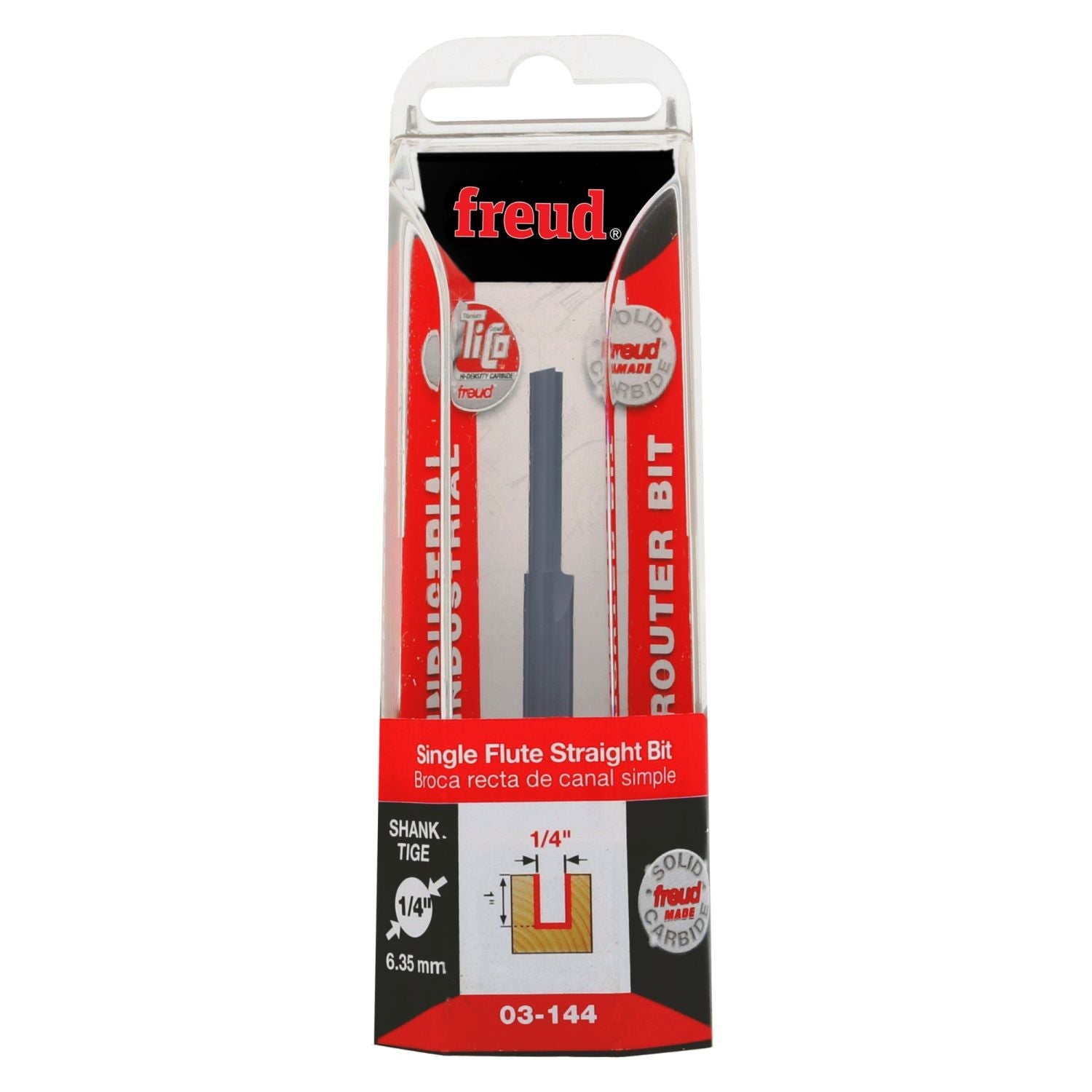 Freud 03-144 1/4-Inch Single Flute Straight Router Bit