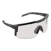 Klein Tools 03000 blade safety glasses with clear wrap-around lens and black and gray frame
