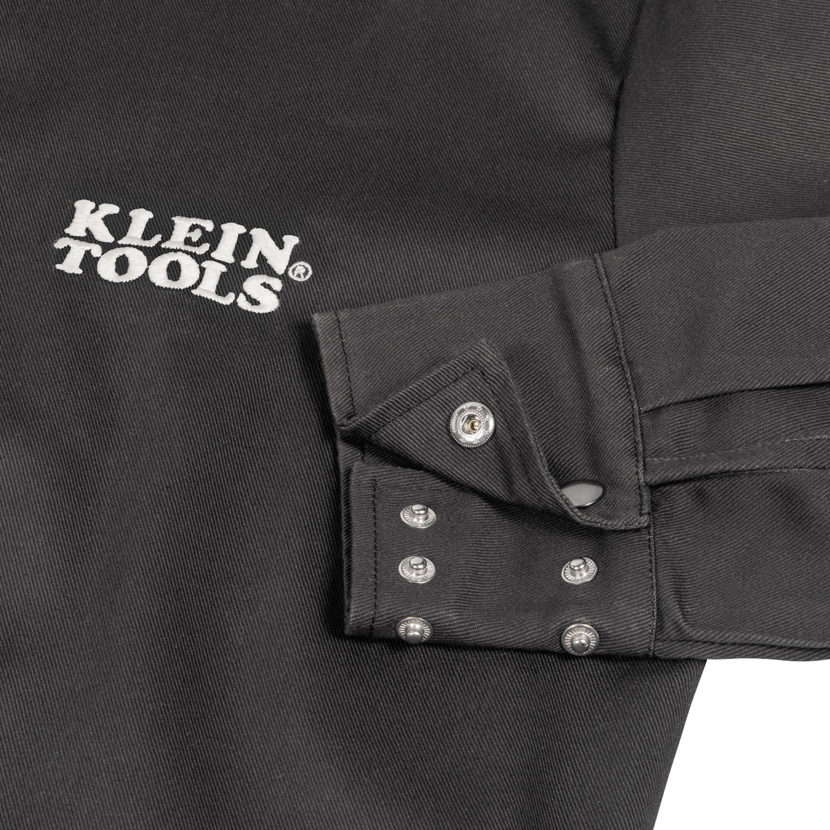 Klein flame-resistant welding jacket cuff detail