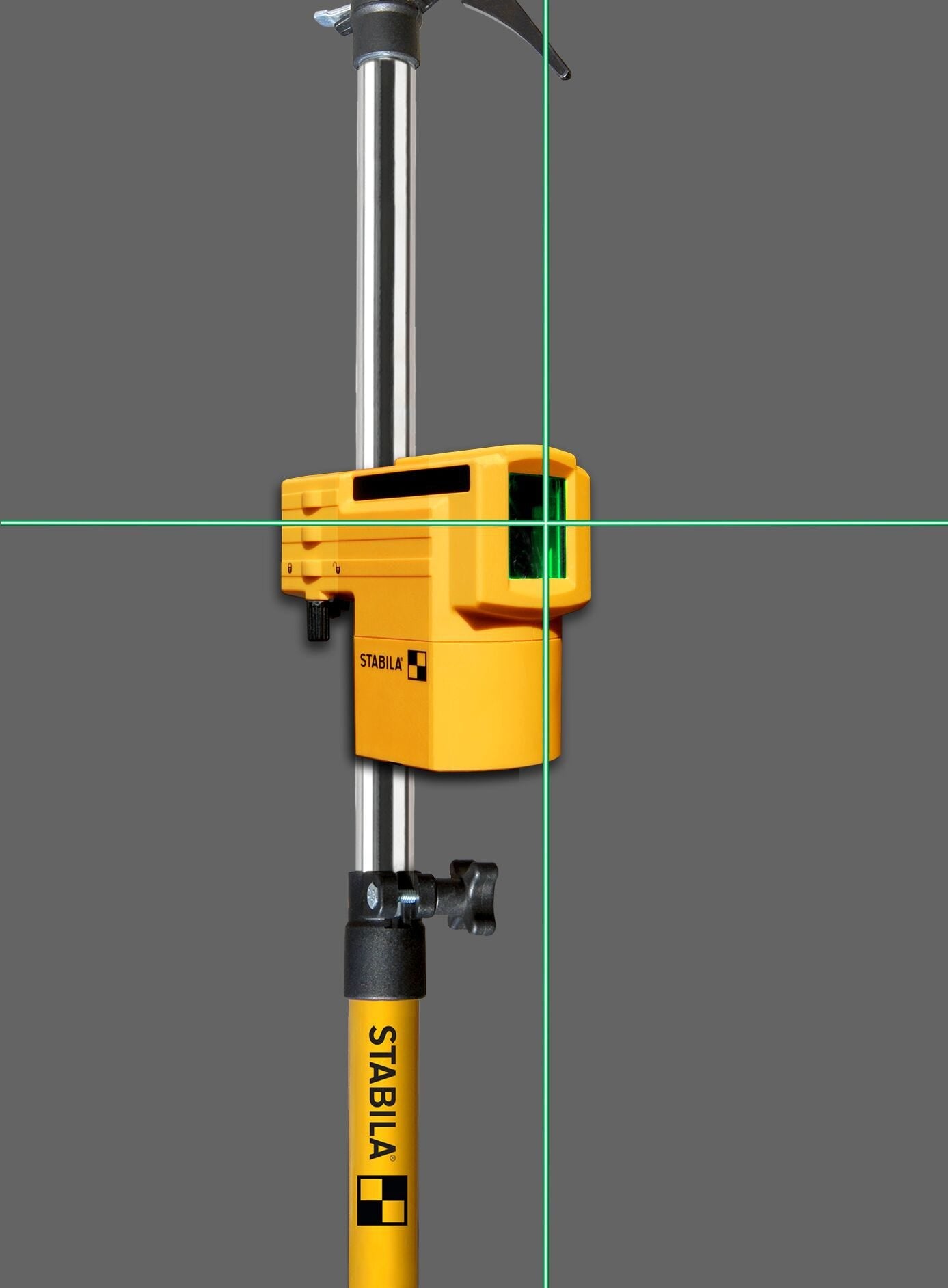 Stabila 03265GP LAX 50 Green Cross-Line Laser Level Set with Pole