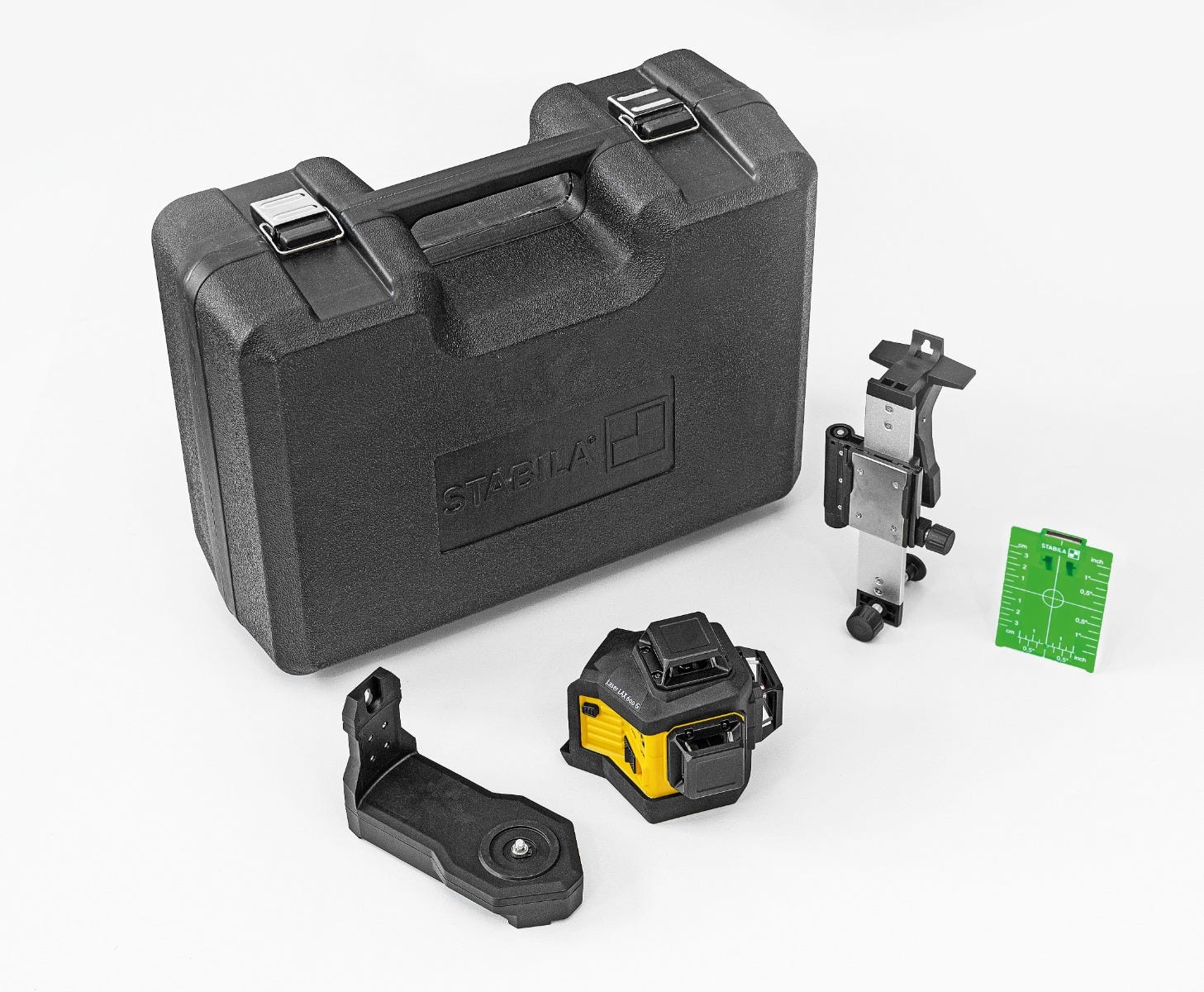 Stabila 03410 LAX 600G Green Beam 3-Plane x 360&deg; Laser 5-Piece Kit