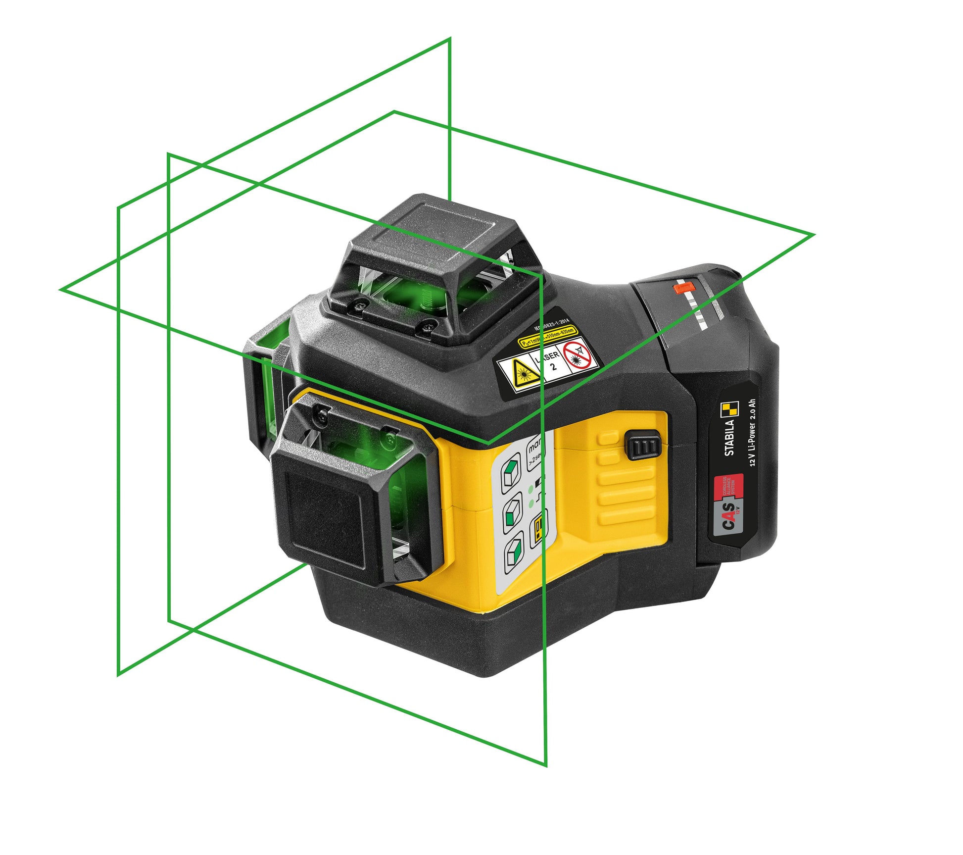 Stabila 03420 LAX 600G Green Beam 3-Plane x 360&deg; Laser 7-Piece Kit
