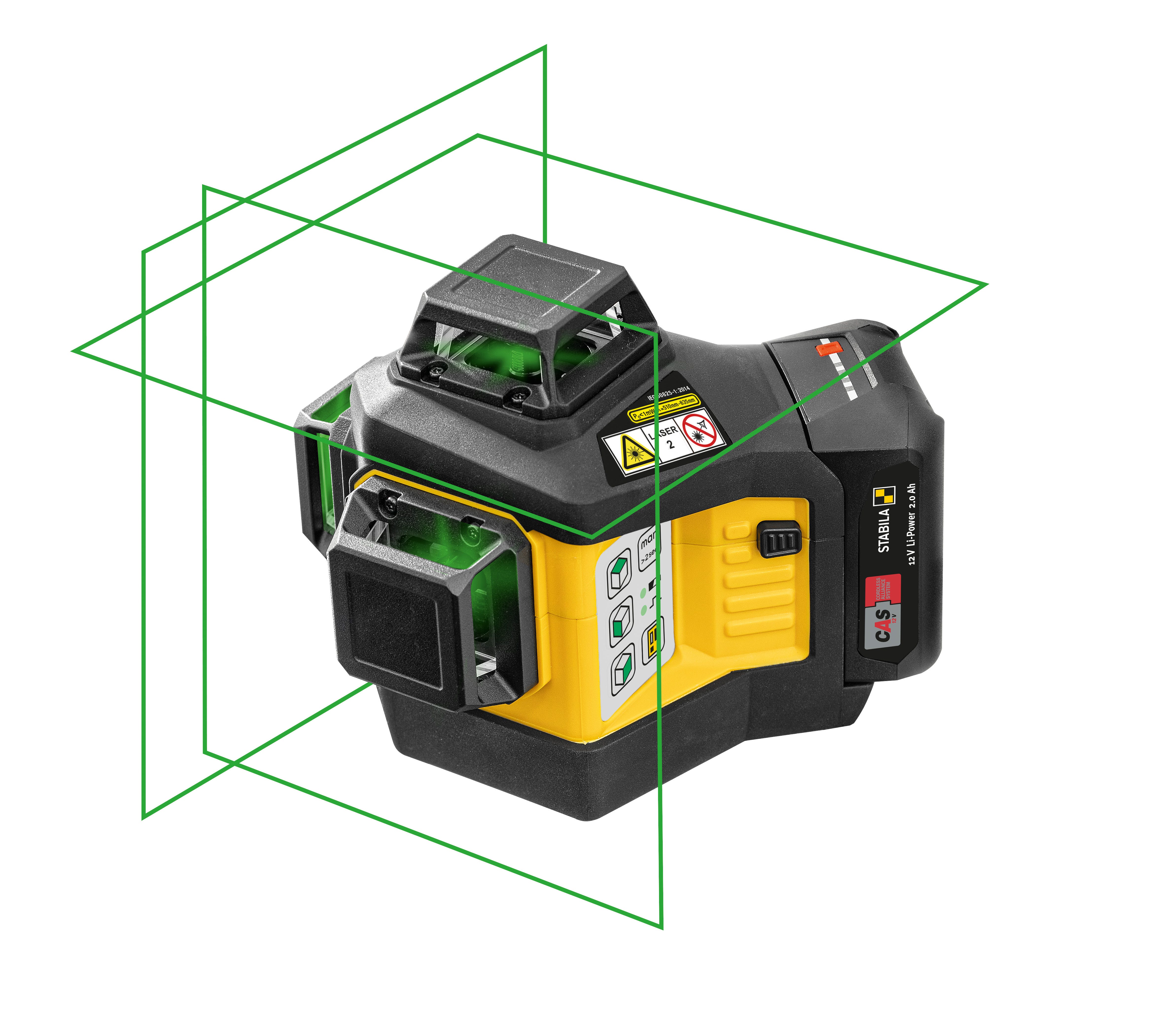 Stabila 03420 LAX 600G Green Beam 3-Plane x 360&deg; Laser 7-Piece Kit