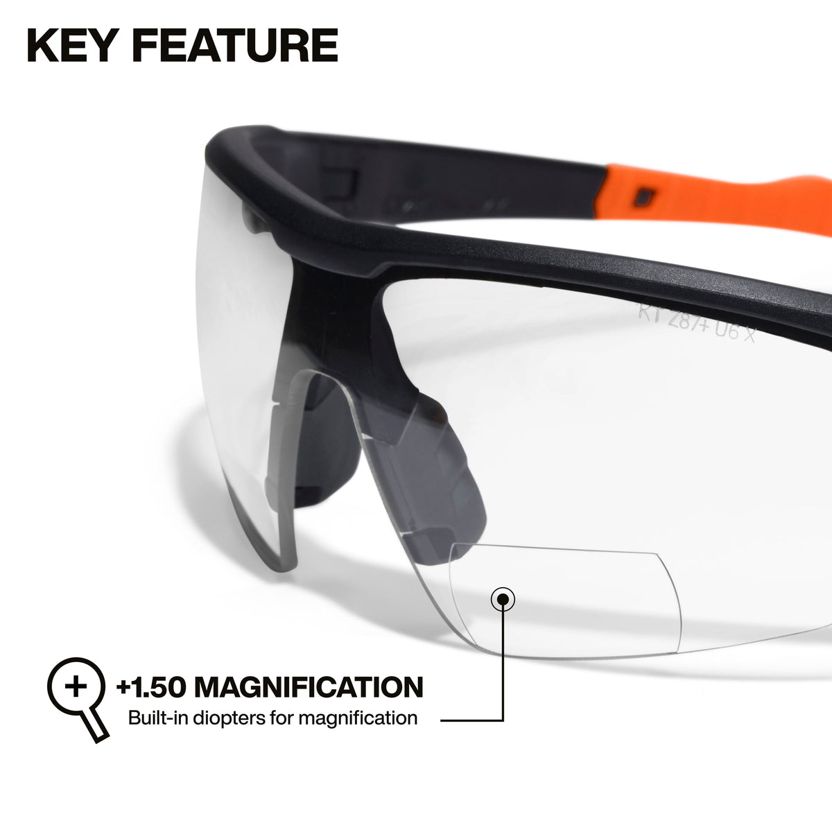 Klein 03614 bifocal safety glasses feature detail