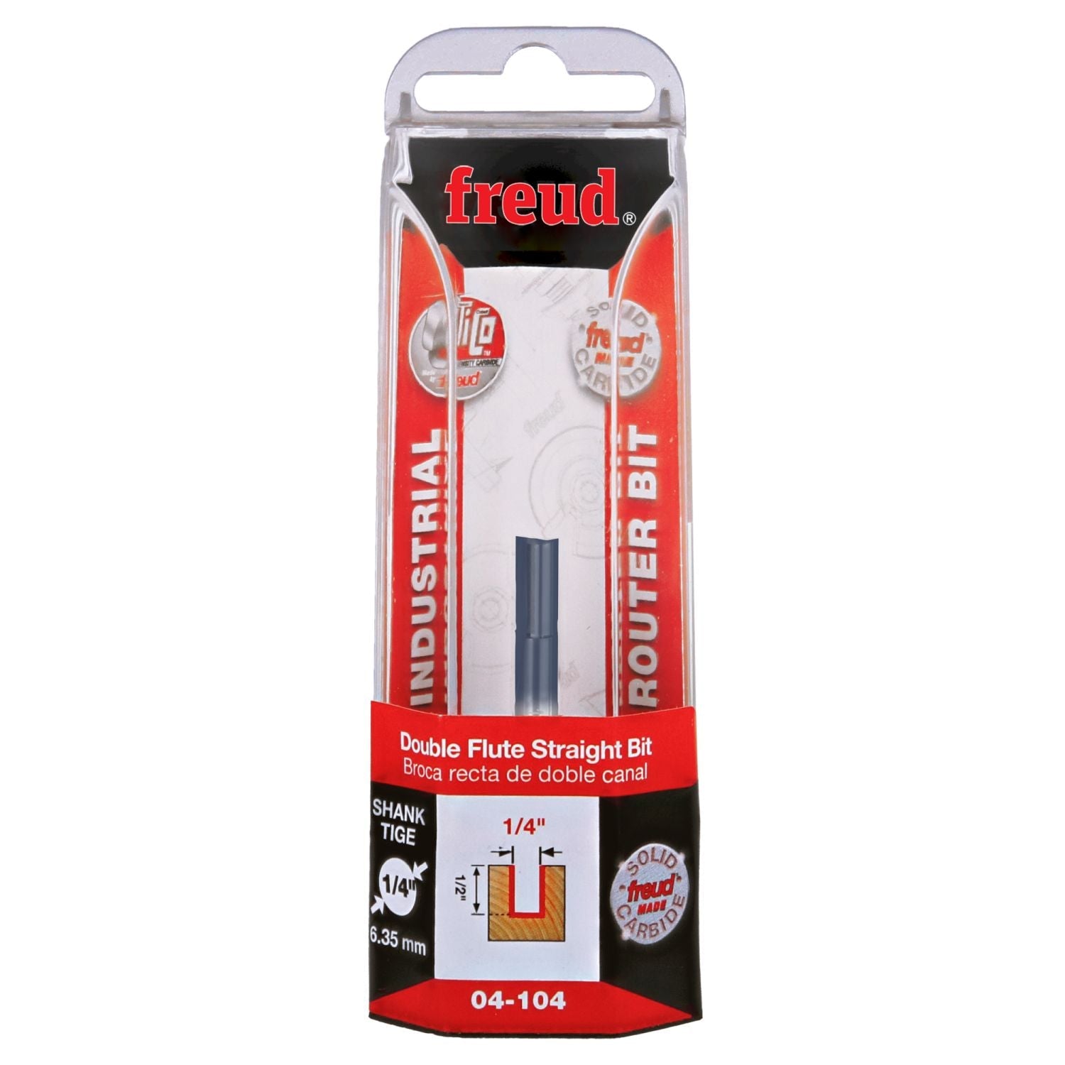 Freud 04-104 1/4-Inch Double Flute Straight Router Bit