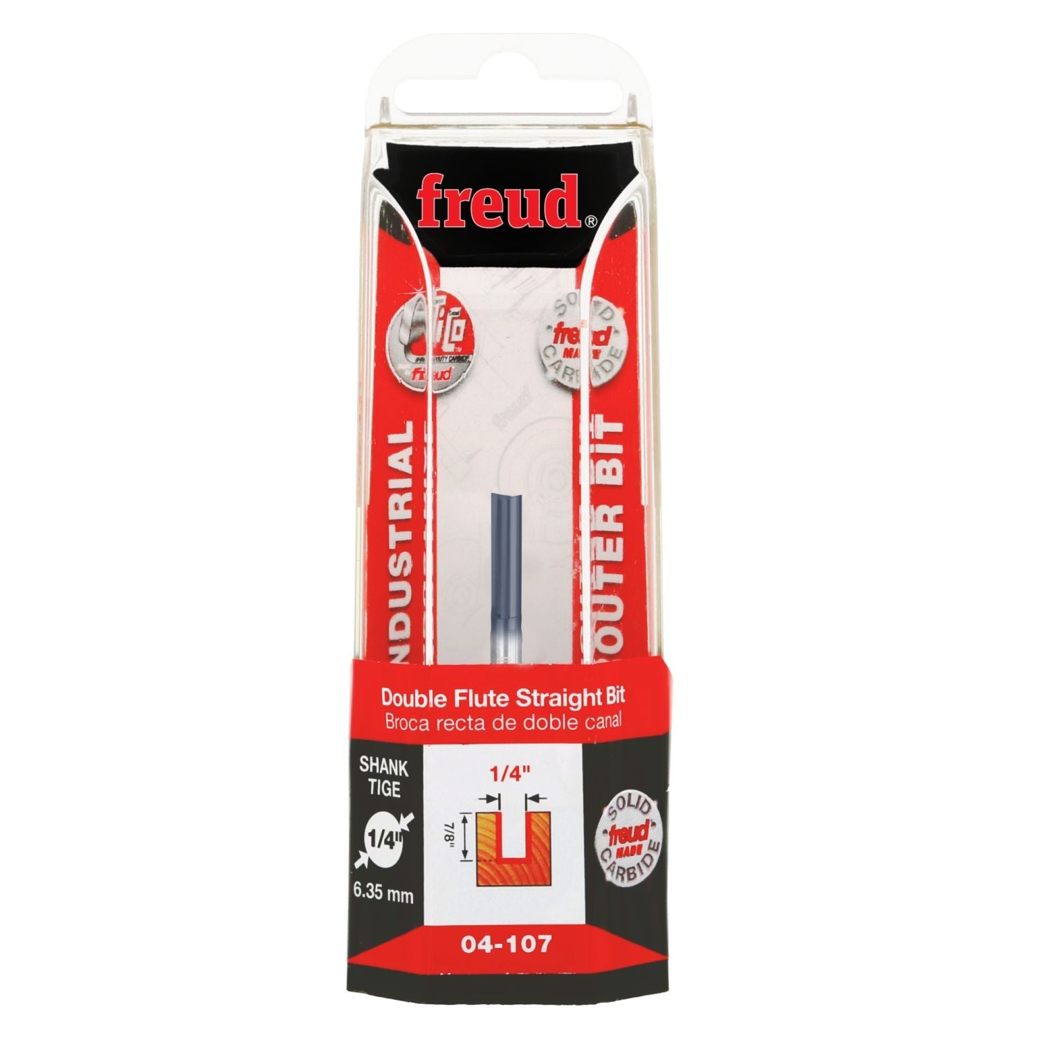 Freud 04-107 1/4-Inch Double Flute Straight Router Bit