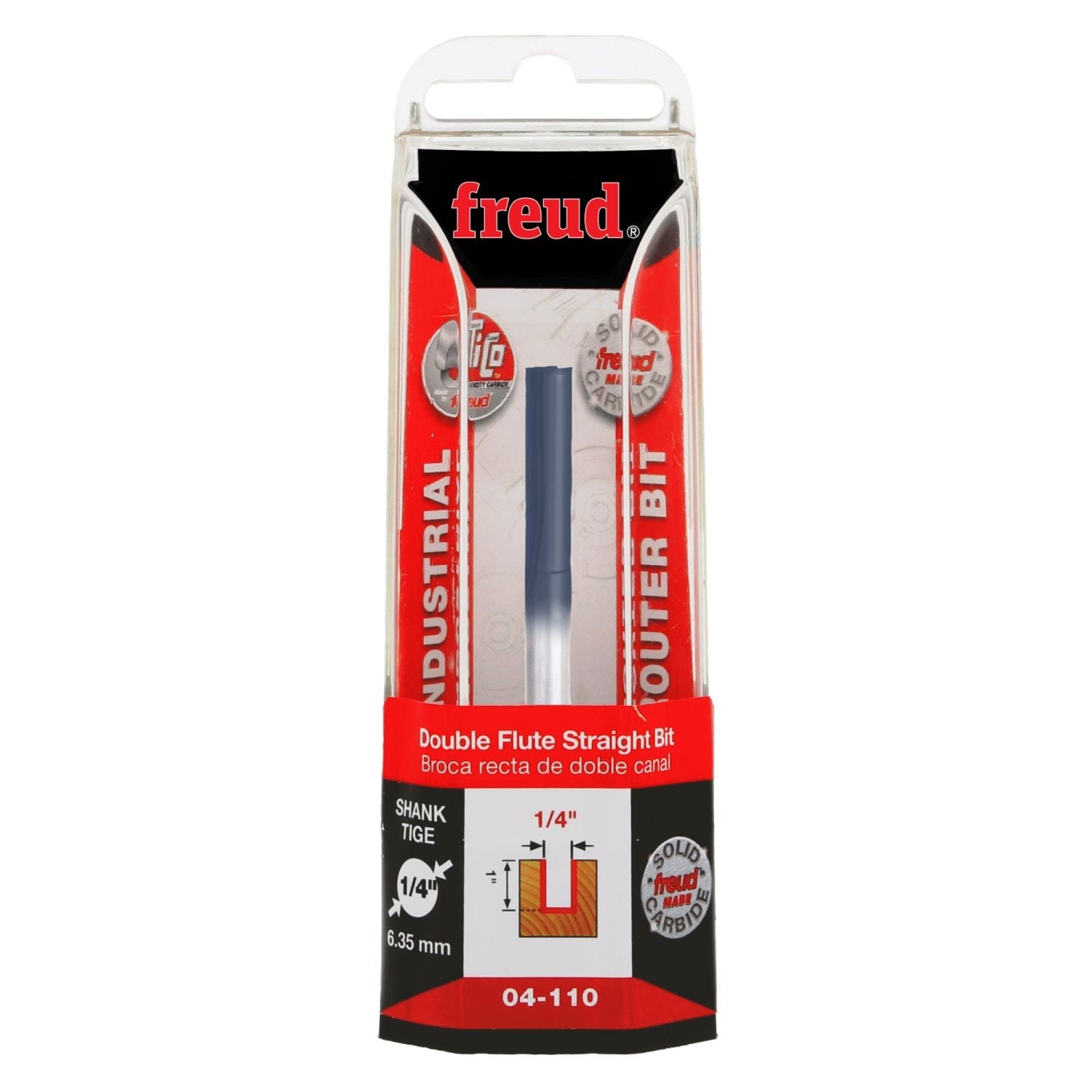 Freud 04-110 1/4-Inch Double Flute Straight Router Bit