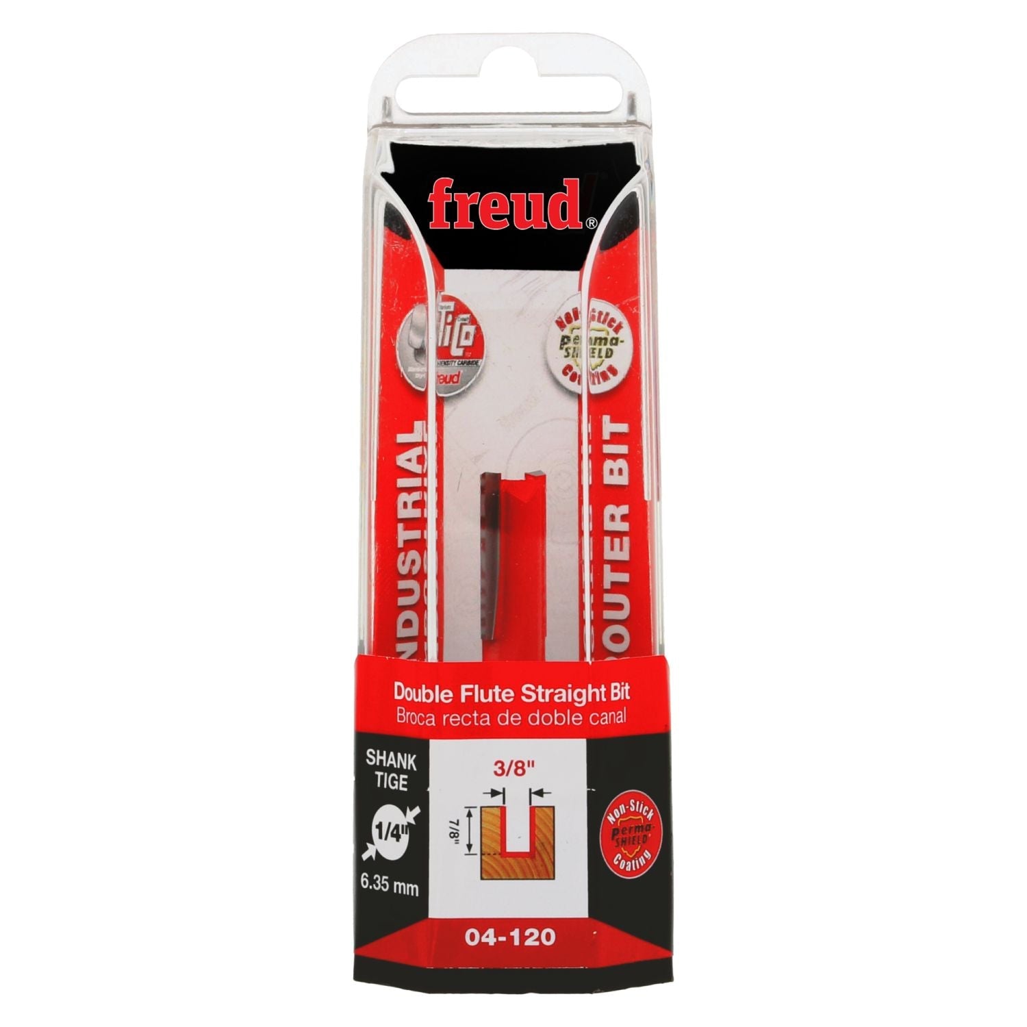 Freud 04-120 3/8-Inch Double Flute Straight Router Bit