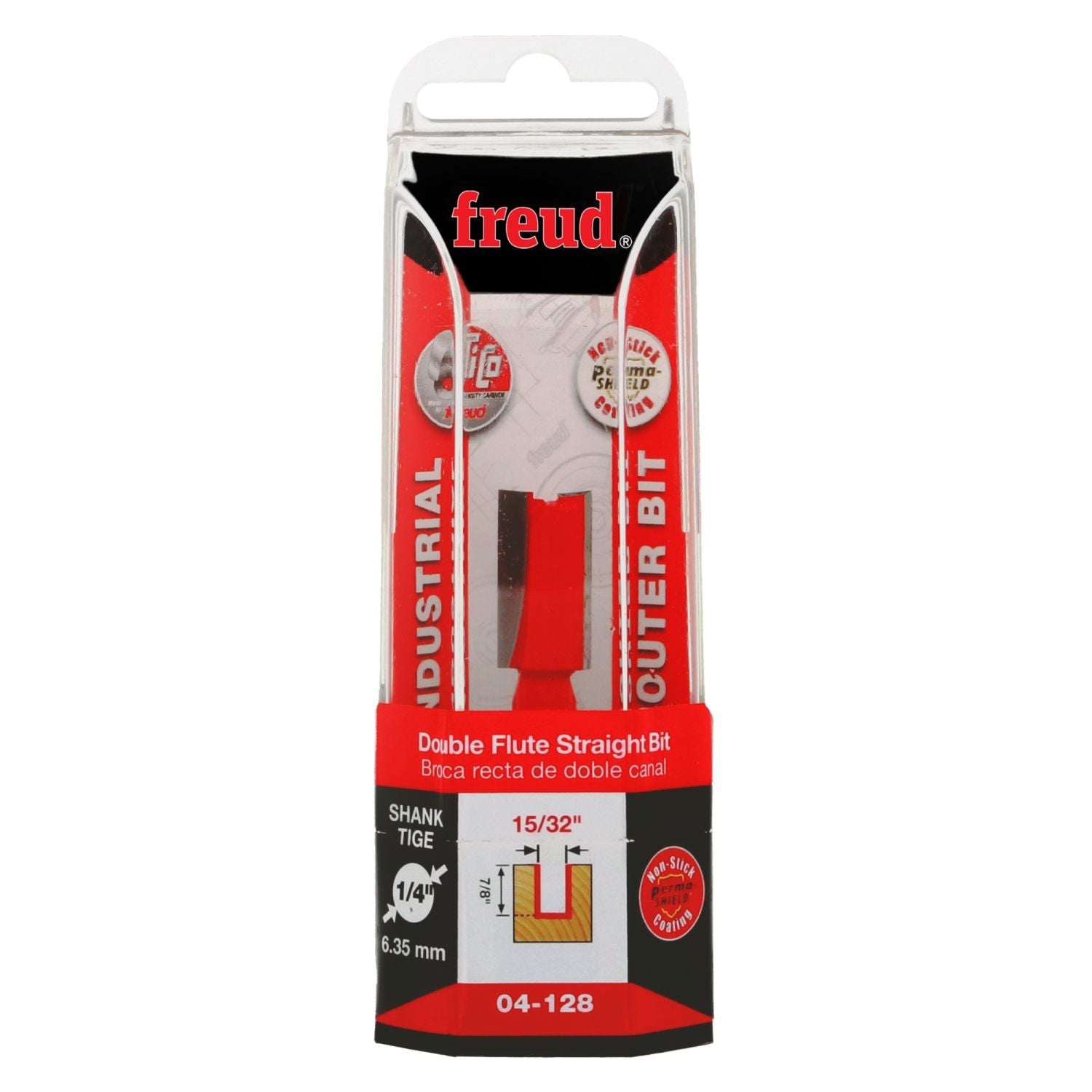 Freud 04-128 15/32-Inch Double Flute Straight Router Bit