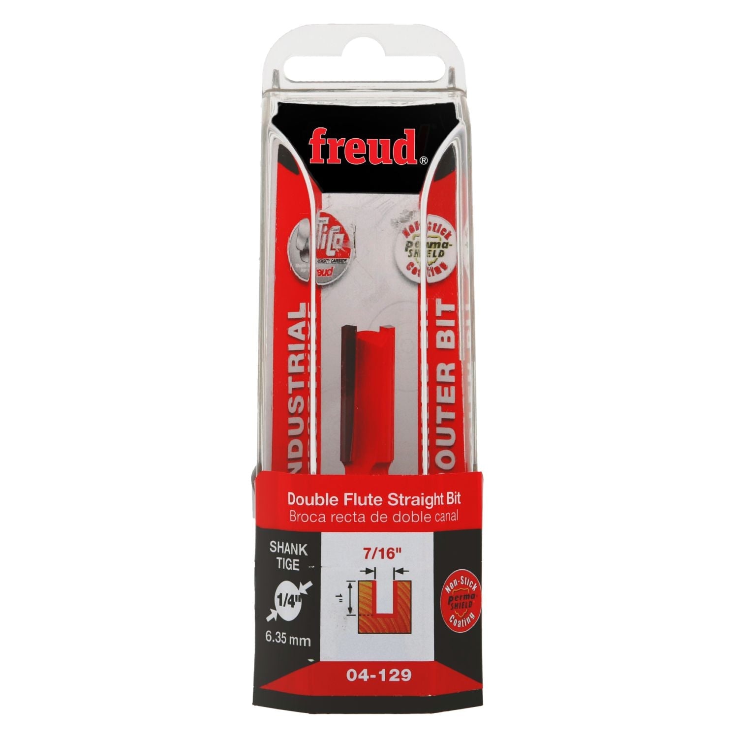 Freud 04-129 7/16-Inch Double Flute Straight Router Bit