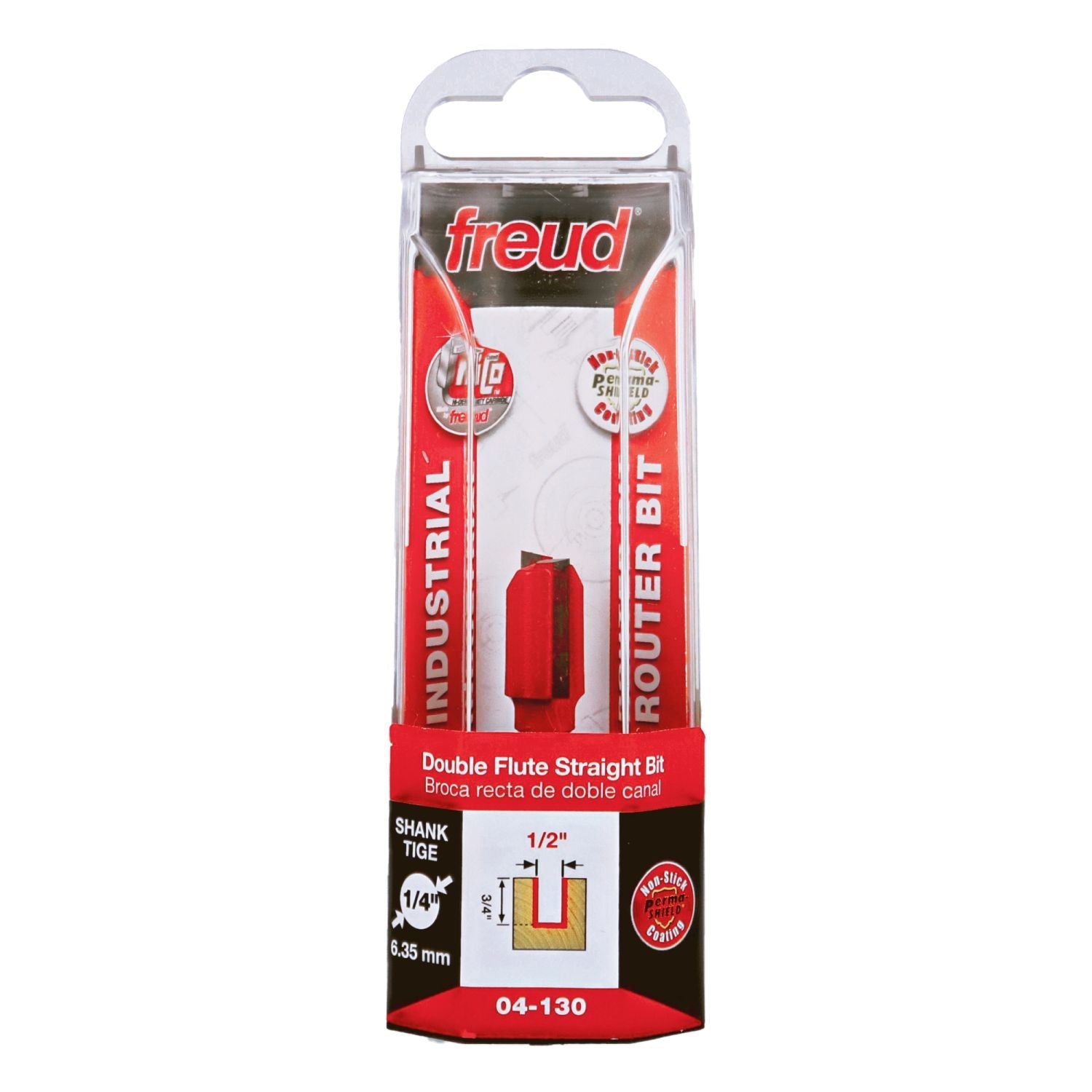 Freud 04-130 1/2-Inch Double Flute Straight Router Bit