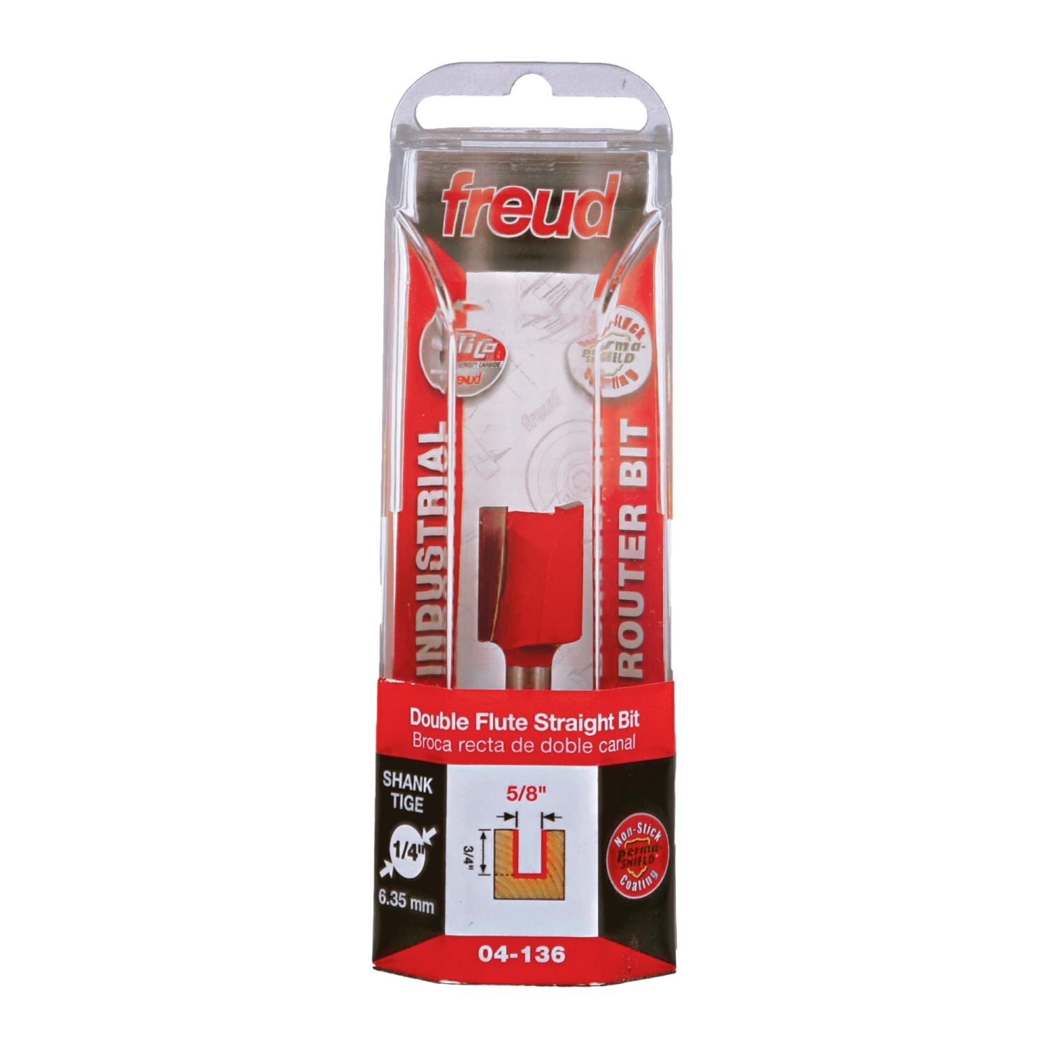 Freud 04-136 5/8-Inch Double Flute Straight Router Bit