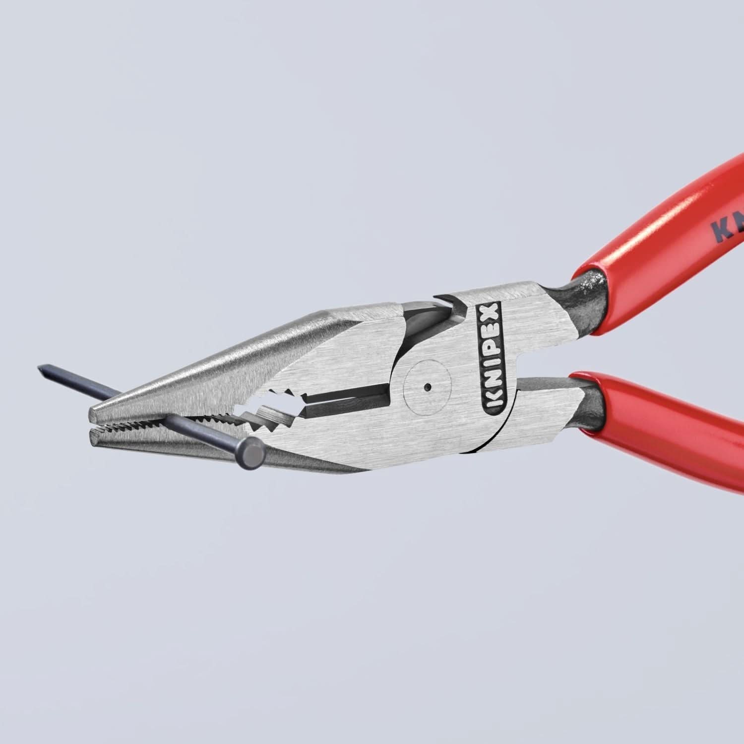 KNIPEX | 08 22 145 | Needle-Nose Combination Pliers | Multi-Component Handle | Black A'mentized - 145mm