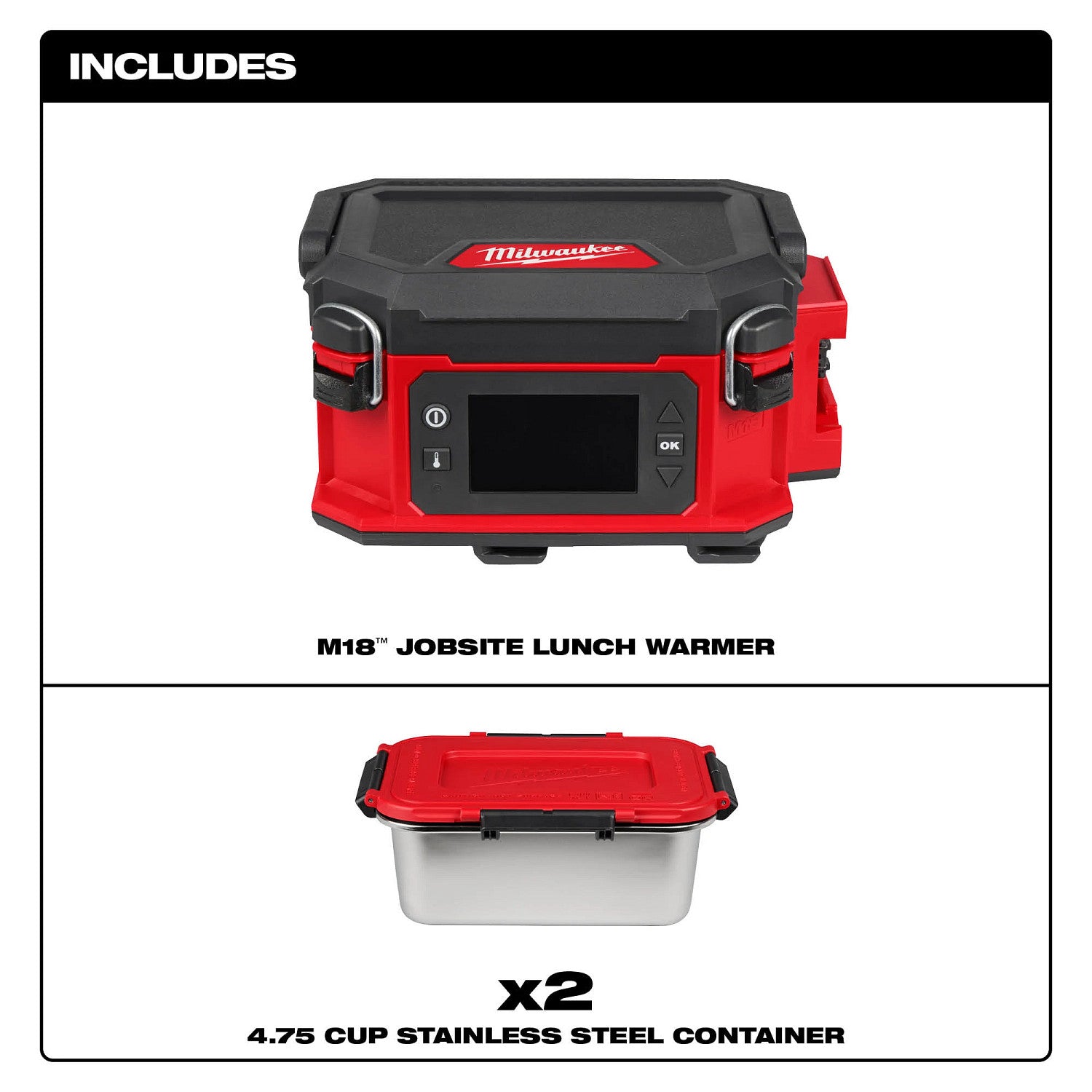 Milwaukee  M18 PACKOUT Jobsite Lunch Warmer, Tool Only (0811-20)