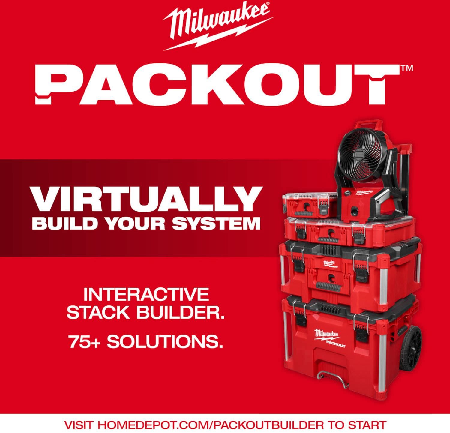 Milwaukee 0818-20 M18 Brushless PACKOUT Fan, Tool Only