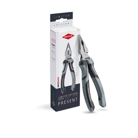 Knipex 08 22 185 S01 2026 Limited Edition needle-nose combination pliers in gift packaging
