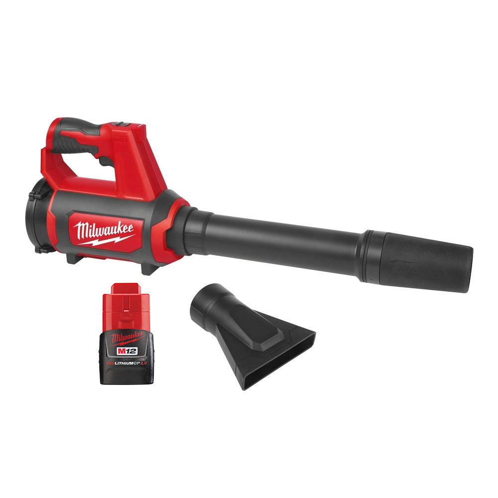 Milwaukee 0852-20 M12 Compact 175 CFM / 110 MPH Spot Blower with 2.0Ah Compact Battery