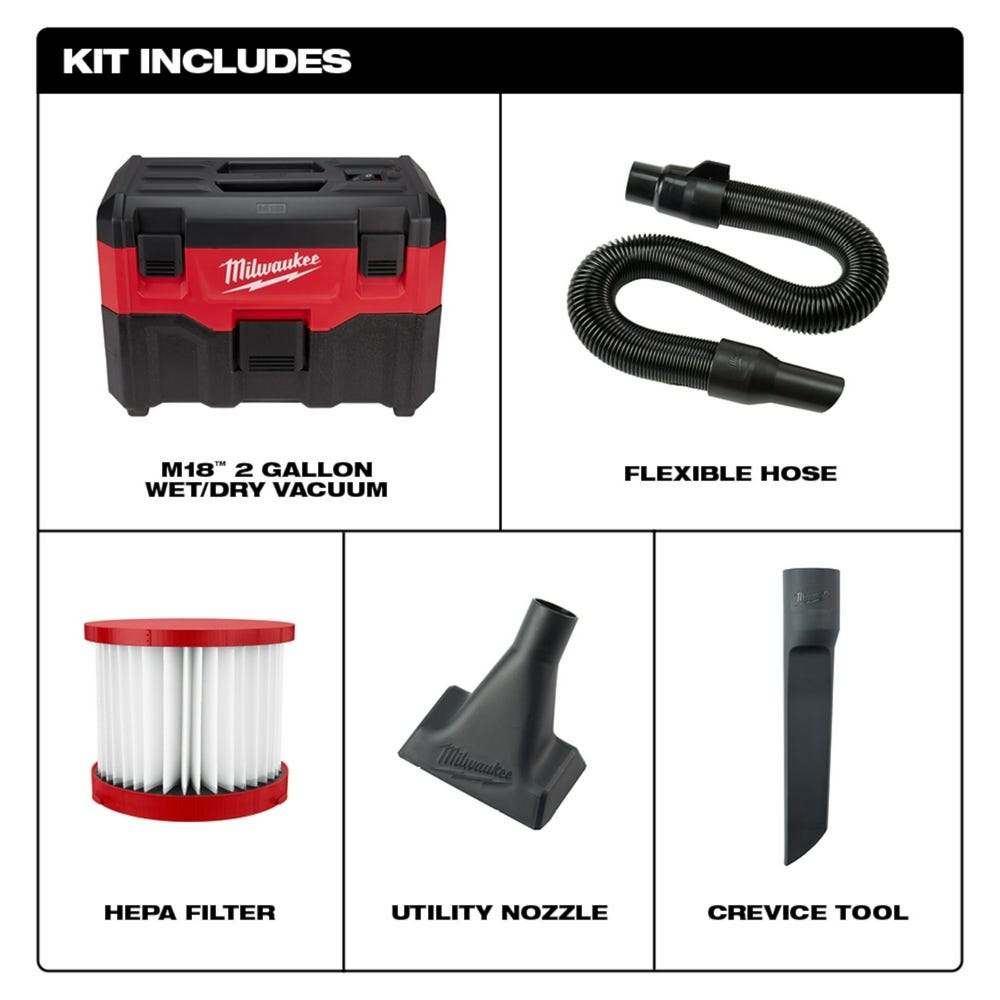 Milwaukee 0880-20 M18 Cordless Wet/Dry Vacuum