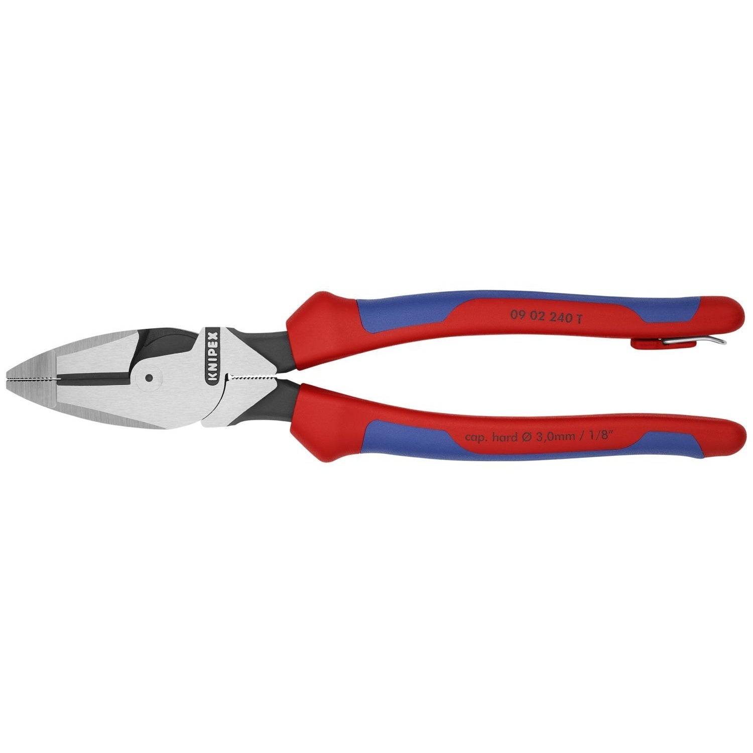 Knipex 09 02 240 T BKA High Leverage Lineman's Pliers New England Head-Tethered Attachment