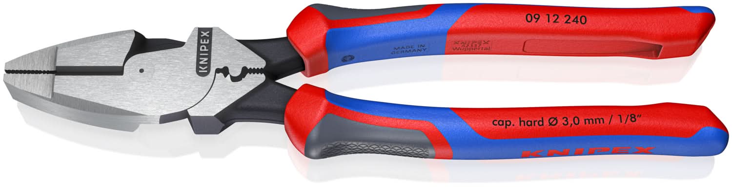 High Leverage Lineman's Pliers New England with Fish Tape Puller & Crimper