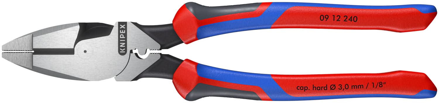 High Leverage Lineman's Pliers New England with Fish Tape Puller & Crimper