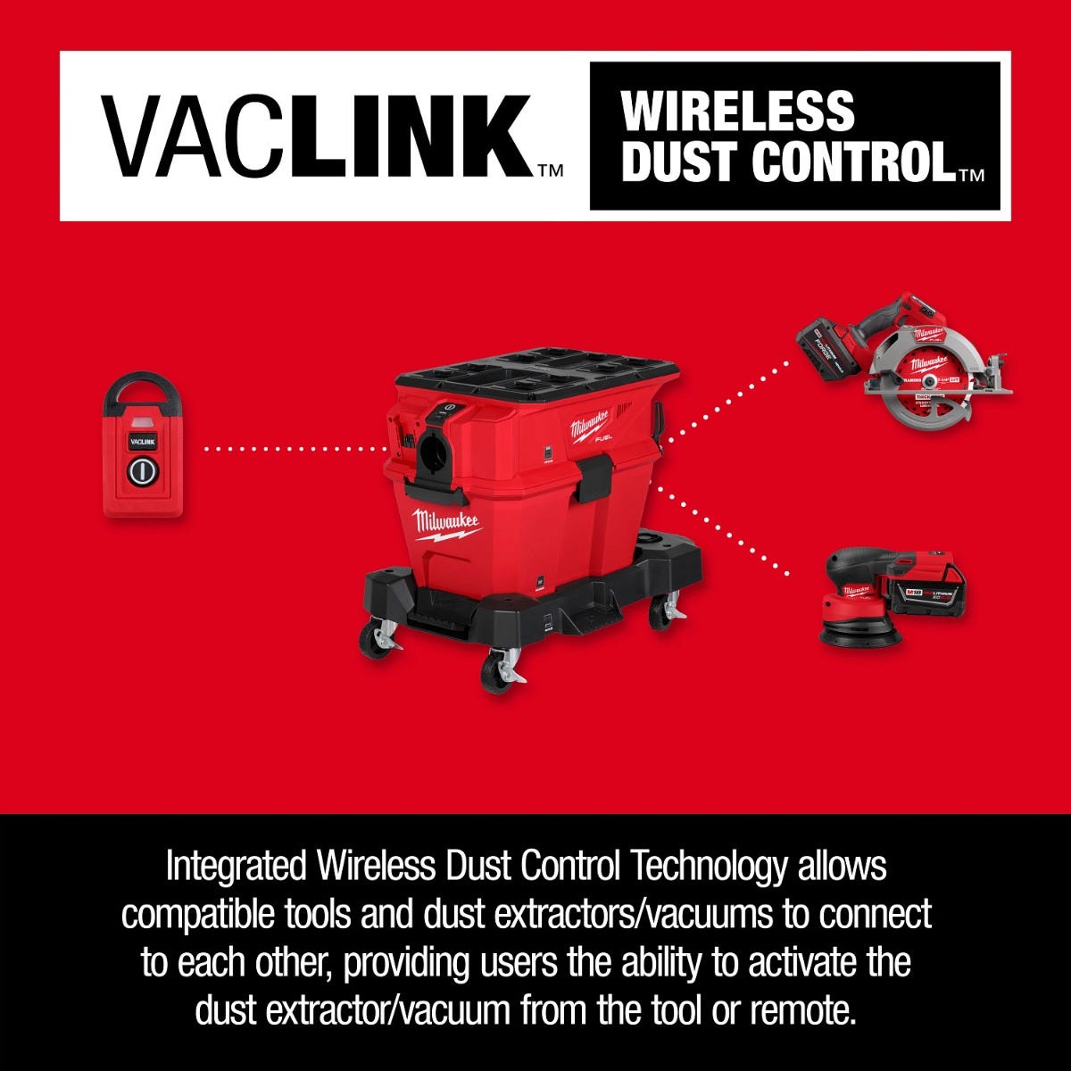 Milwaukee 0914-20 M18 FUEL NEXUS 6 Gallon Wet/Dry Vacuum w/ PACKOUT Compatibility & VACLINK