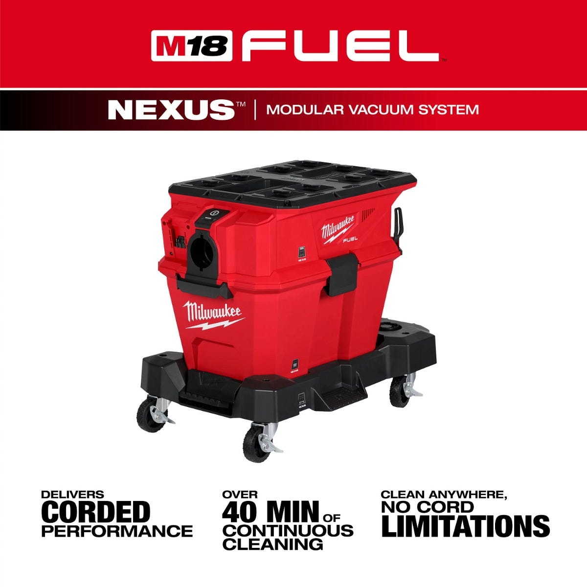 Milwaukee 0915-20 M18 FUEL NEXUS 6 Gallon Wet/Dry Vacuum w/ PACKOUT Compatibility