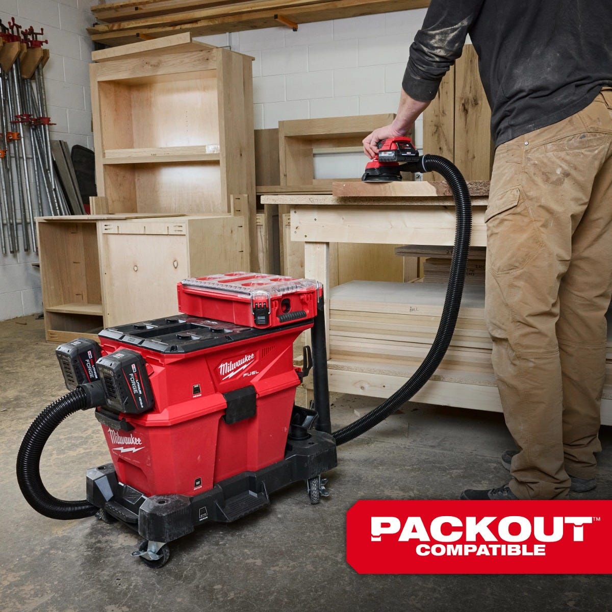 Milwaukee 0926-20 M18 FUEL NEXUS Dual Battery Wet/Dry Vacuum Motor Head w/ PACKOUT Compatibility & VACLINK