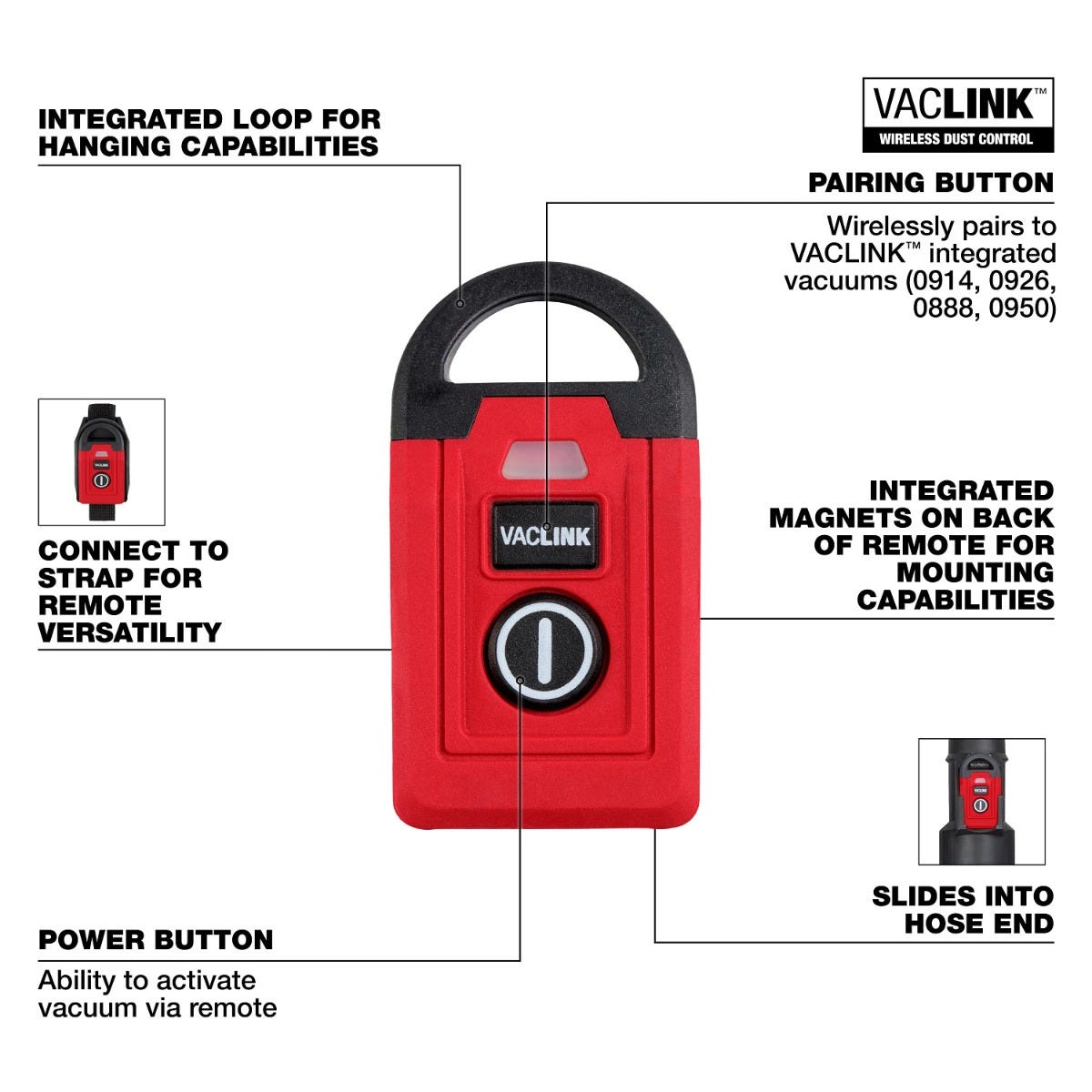Milwaukee 0952-20 VACLINK Wireless Dust Control Remote
