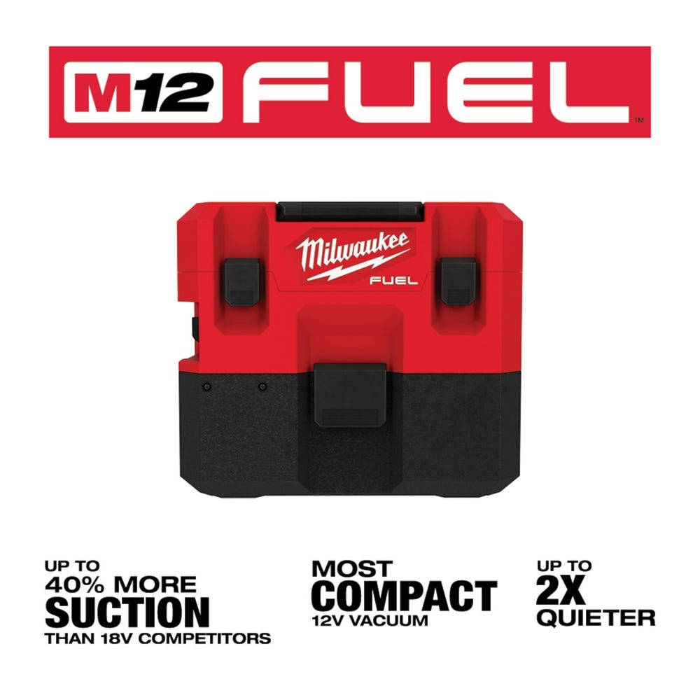 Milwaukee 0960-20 M12 FUEL 1.6 Gallon Wet/Dry Vacuum, Tool Only