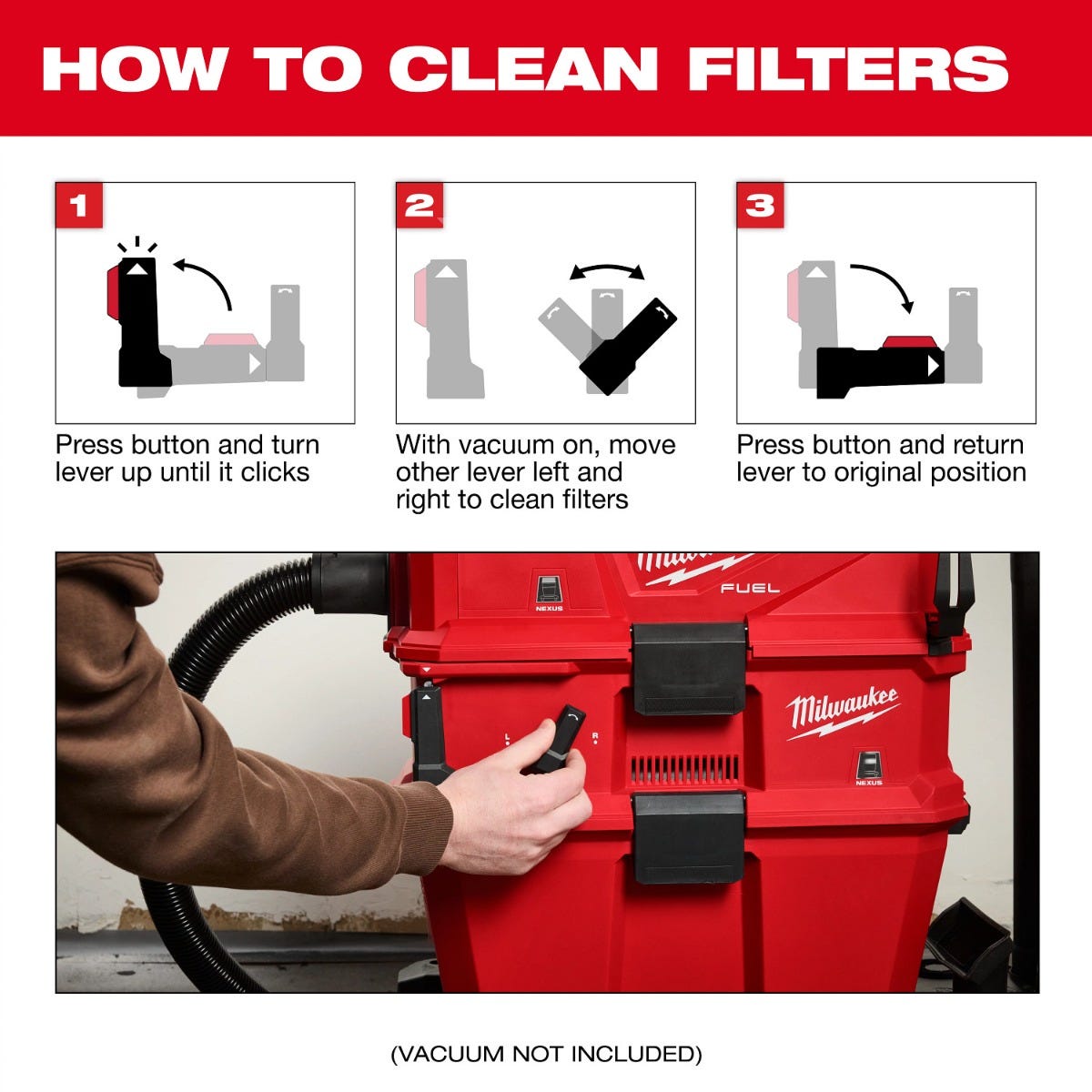 Milwaukee 0991-20 NEXUS PACKOUT Dedicated Filter Cleaner