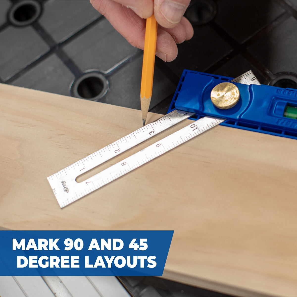 Kreg Multi-Mark Imperial and Metric Measuring and Layout Tool with Built-In Level (KMA2900)