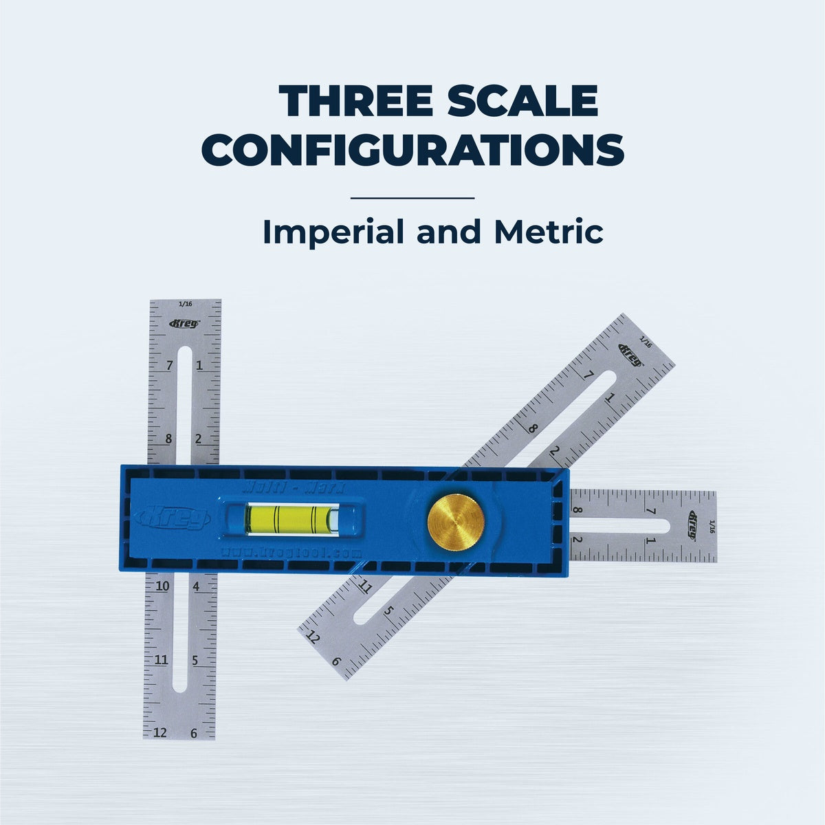 Kreg Multi-Mark Imperial and Metric Measuring and Layout Tool with Built-In Level (KMA2900)